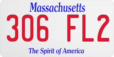 MA license plate 306FL2
