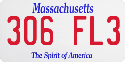 MA license plate 306FL3