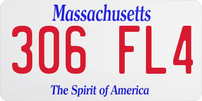 MA license plate 306FL4
