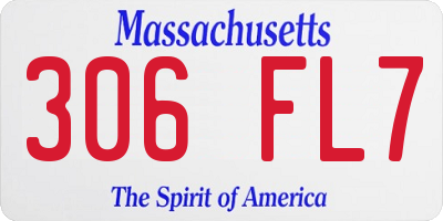 MA license plate 306FL7