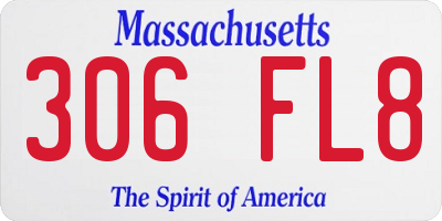MA license plate 306FL8