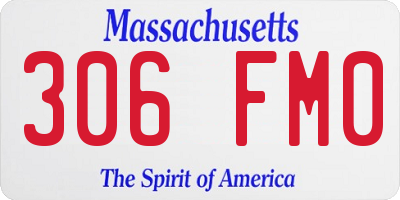 MA license plate 306FM0