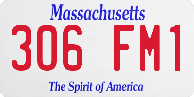 MA license plate 306FM1