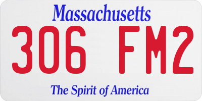 MA license plate 306FM2
