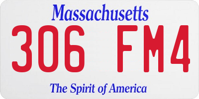 MA license plate 306FM4