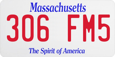 MA license plate 306FM5