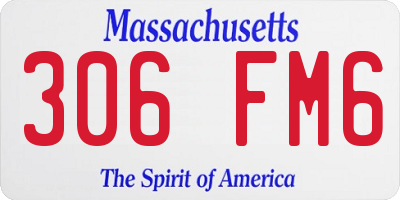 MA license plate 306FM6