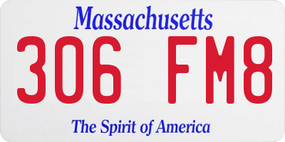 MA license plate 306FM8