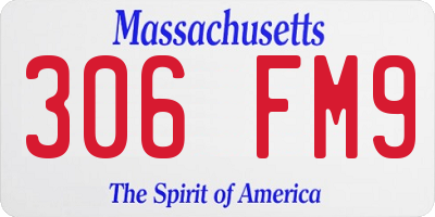 MA license plate 306FM9