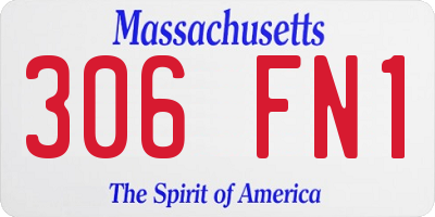 MA license plate 306FN1