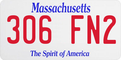 MA license plate 306FN2