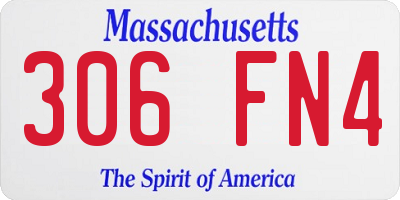 MA license plate 306FN4