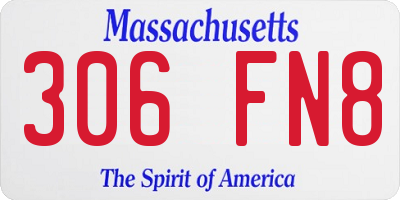 MA license plate 306FN8