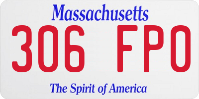 MA license plate 306FP0