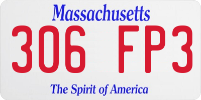 MA license plate 306FP3