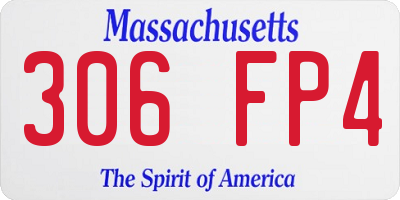 MA license plate 306FP4