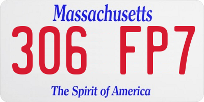 MA license plate 306FP7