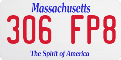 MA license plate 306FP8