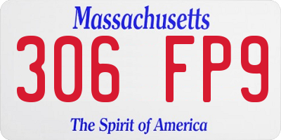 MA license plate 306FP9