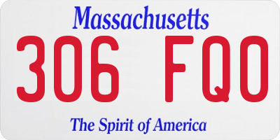 MA license plate 306FQ0