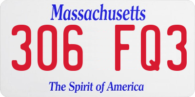 MA license plate 306FQ3