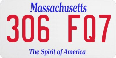 MA license plate 306FQ7