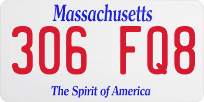 MA license plate 306FQ8