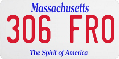 MA license plate 306FR0