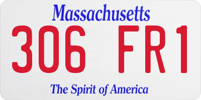 MA license plate 306FR1