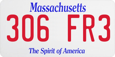 MA license plate 306FR3