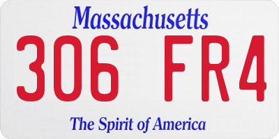 MA license plate 306FR4