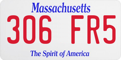 MA license plate 306FR5