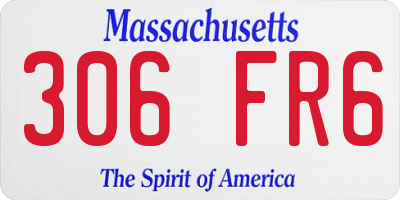 MA license plate 306FR6