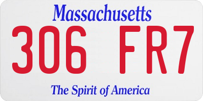 MA license plate 306FR7