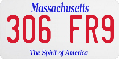 MA license plate 306FR9