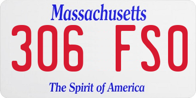 MA license plate 306FS0