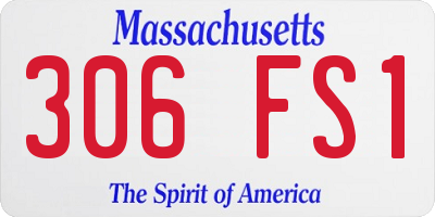 MA license plate 306FS1
