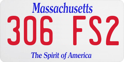 MA license plate 306FS2
