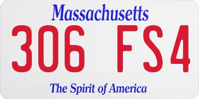MA license plate 306FS4