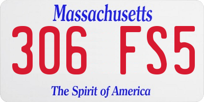MA license plate 306FS5