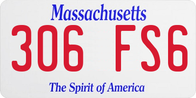 MA license plate 306FS6