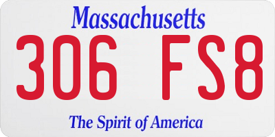 MA license plate 306FS8