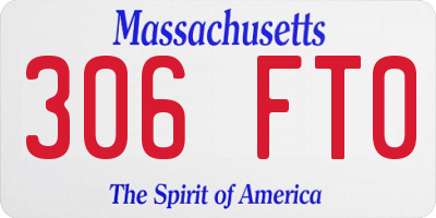 MA license plate 306FT0