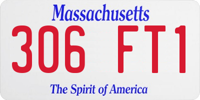 MA license plate 306FT1
