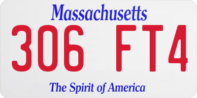 MA license plate 306FT4