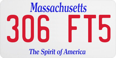 MA license plate 306FT5