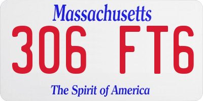MA license plate 306FT6