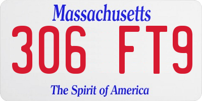 MA license plate 306FT9