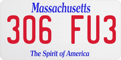 MA license plate 306FU3