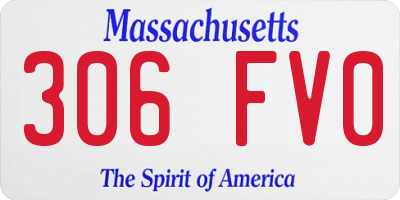 MA license plate 306FV0
